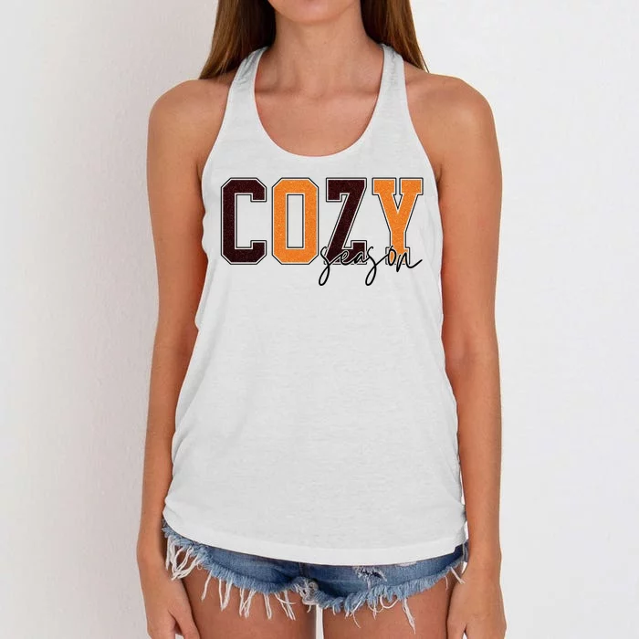 Cozy Season Fall Lover Women's Knotted Racerback Tank