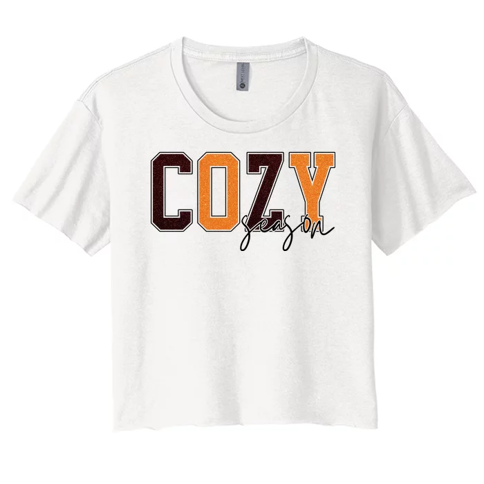 Cozy Season Fall Lover Women's Crop Top Tee