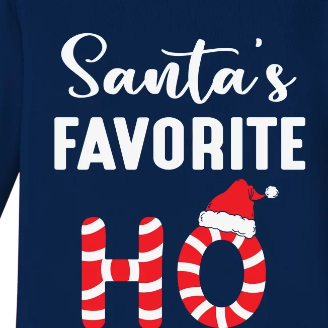 Christmas Santas Favorite Candy Ho Baby Long Sleeve Bodysuit