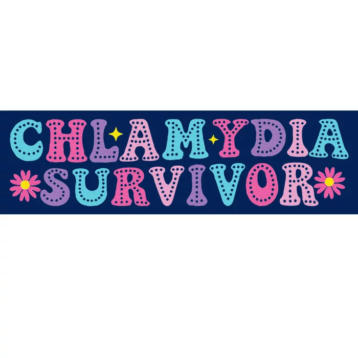 Chlamydia Survivor Funny Groovy Sarcastic Inappropriate Bumper Sticker