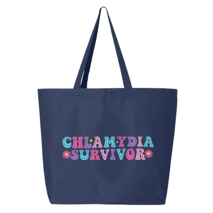 Chlamydia Survivor Funny Groovy Sarcastic Inappropriate 25L Jumbo Tote