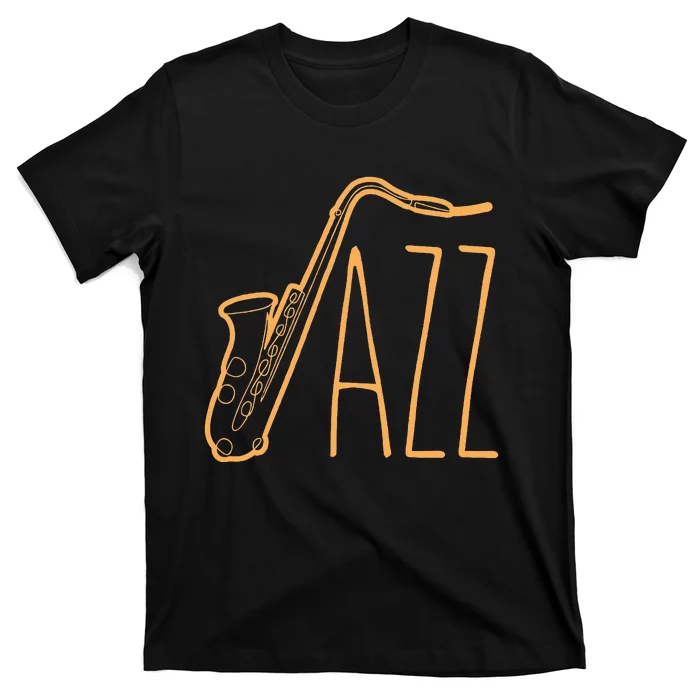 Cool Saxophone For Women Jazz Music Band Musician Player T-Shirt