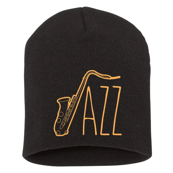 Cool Saxophone For Women Jazz Music Band Musician Player Short Acrylic Beanie