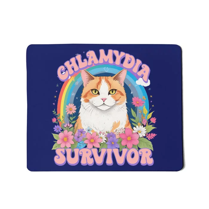 Chlamydia Survivor Funny Cat Meme Mousepad