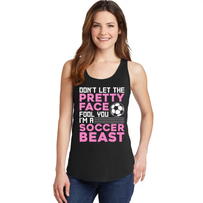 Cool Soccer For Women Teen Soccer Lover Player Sports Ladies Essential Tank