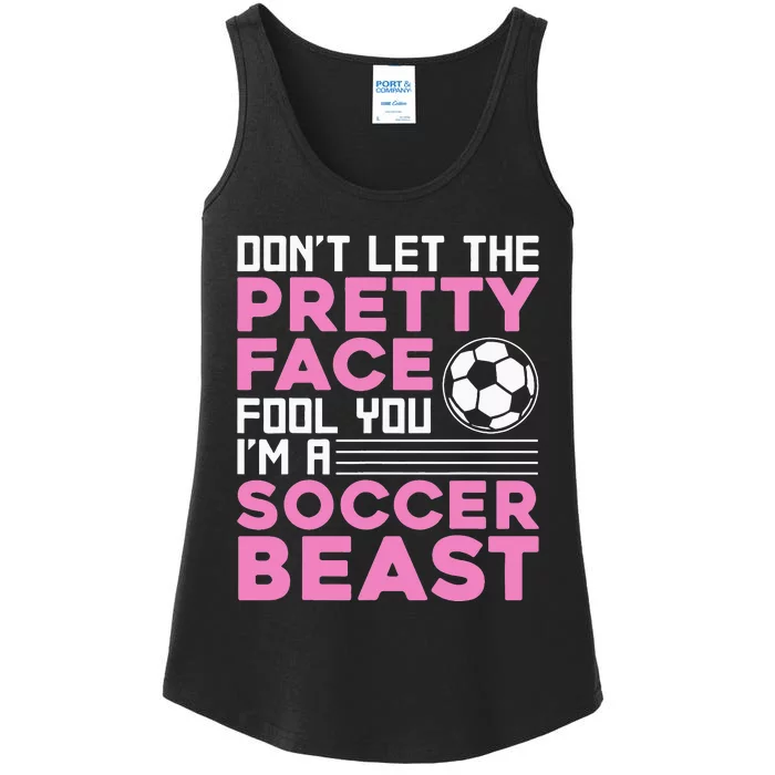 Cool Soccer For Women Teen Soccer Lover Player Sports Ladies Essential Tank