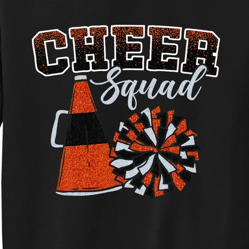 Cheer Squad Funny Cheerleader Cheerleading Orange Women Girl Sweatshirt