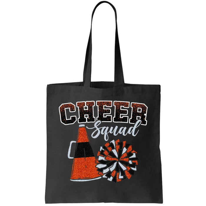 Cheer Squad Funny Cheerleader Cheerleading Orange Women Girl Tote Bag