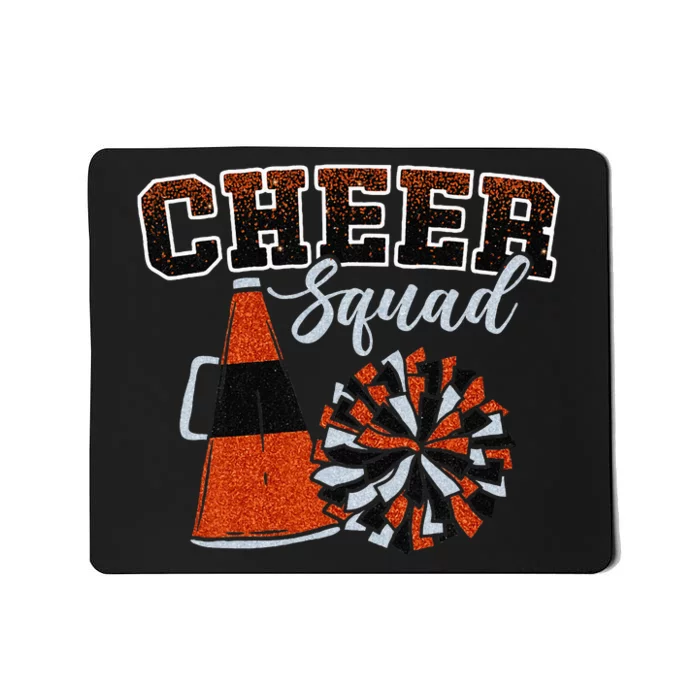 Cheer Squad Funny Cheerleader Cheerleading Orange Women Girl Mousepad