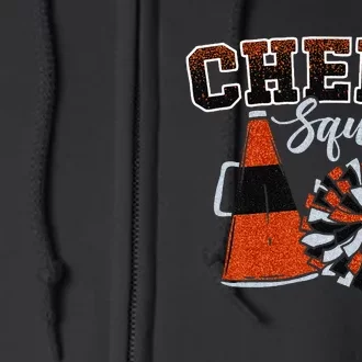 Cheer Squad Funny Cheerleader Cheerleading Orange Women Girl Full Zip Hoodie