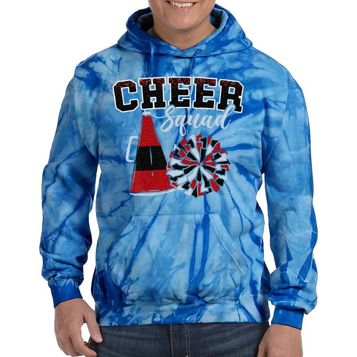 Cheer Squad Funny Cheerleader Cheerleading Red Women Girl Tie Dye Hoodie