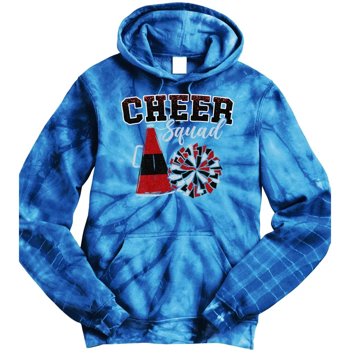 Cheer Squad Funny Cheerleader Cheerleading Red Women Girl Tie Dye Hoodie