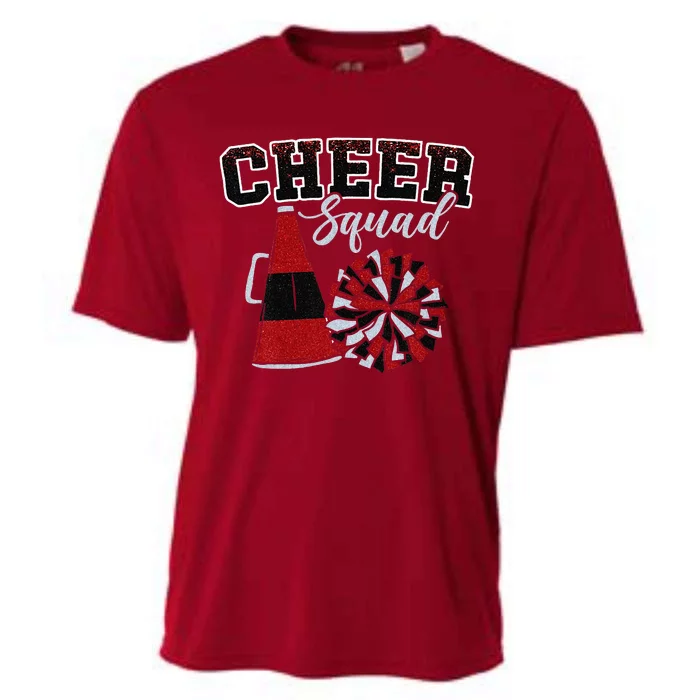 Cheer Squad Funny Cheerleader Cheerleading Red Women Girl Cooling Performance Crew T-Shirt