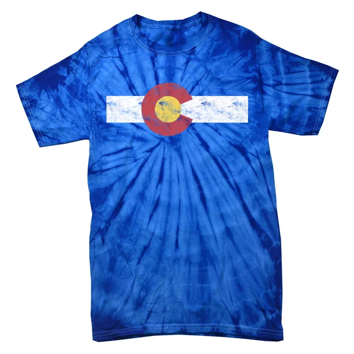 Colorado State Flag Gift Patriotic Colorado Day Gift Tie-Dye T-Shirt