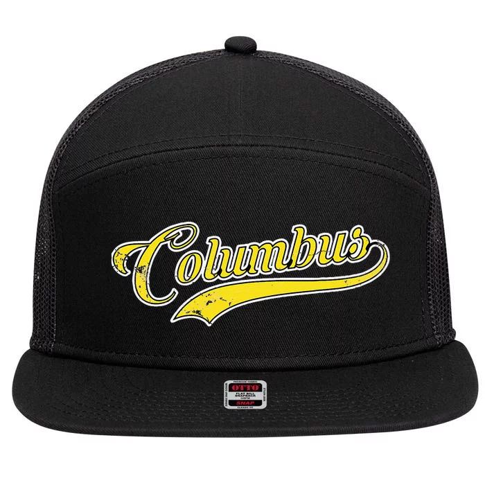 Columbus Soccer Fan Vintage 7 Panel Mesh Trucker Snapback Hat