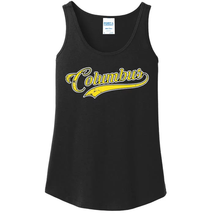 Columbus Soccer Fan Vintage Ladies Essential Tank