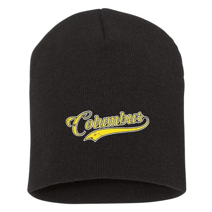 Columbus Soccer Fan Vintage Short Acrylic Beanie