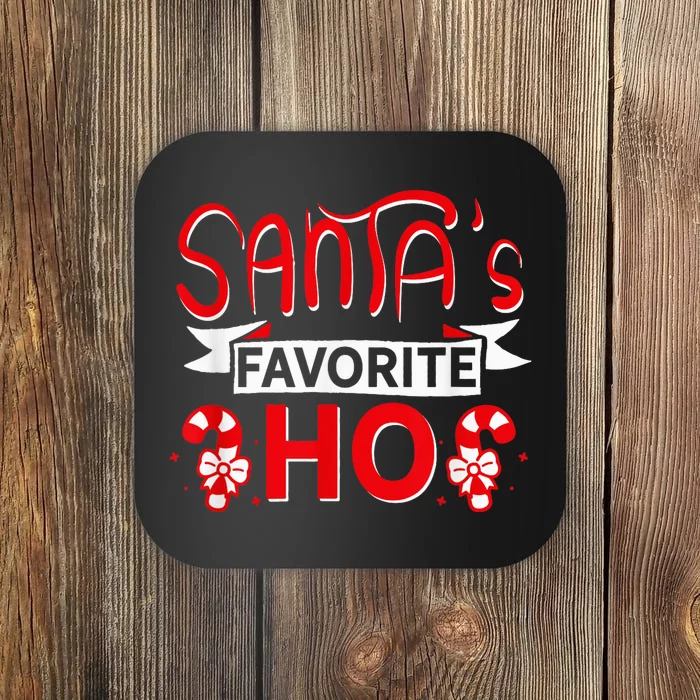 Christmas Santa's Favorite HO |  Wo Gift Shirt Coaster