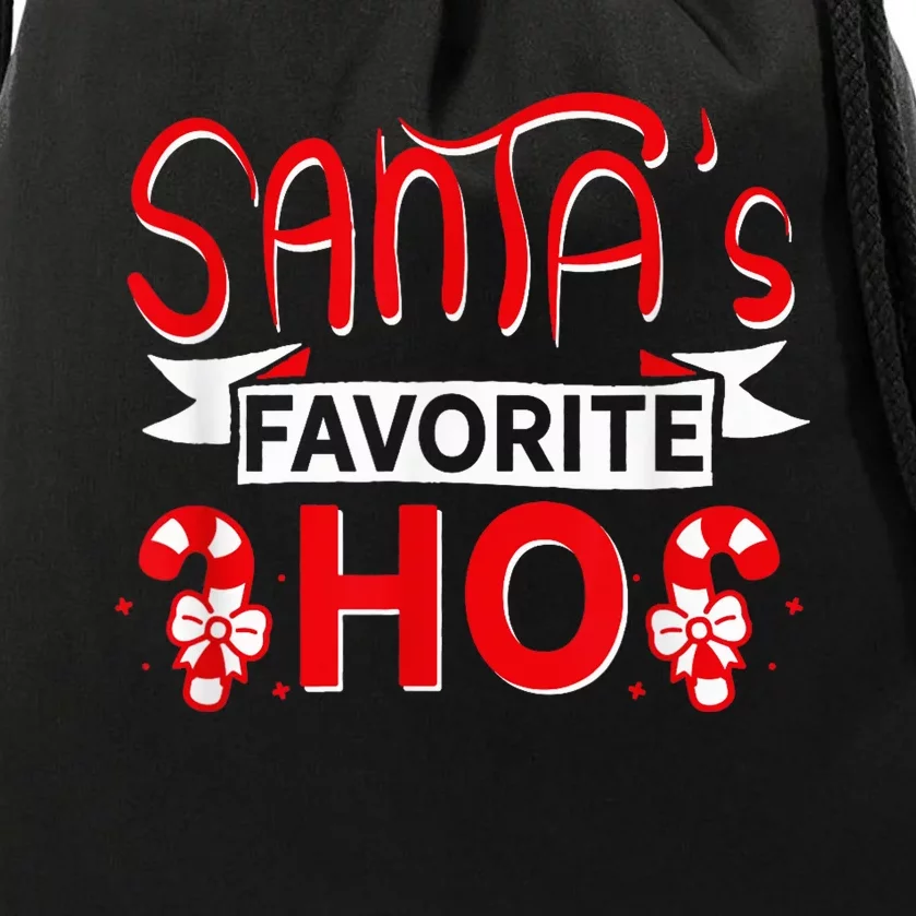 Christmas Santa's Favorite HO |  Wo Gift Shirt Drawstring Bag