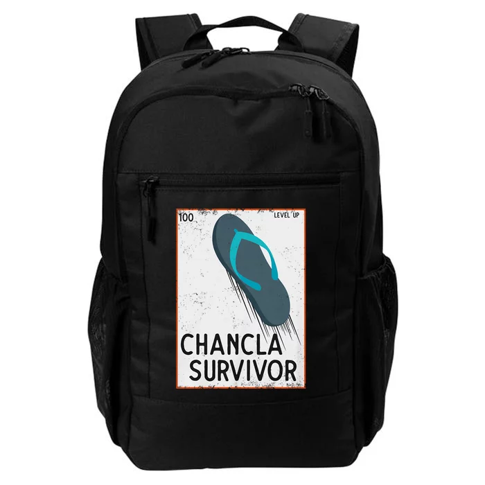 Chancla Survivor Funny Spanish Joke Daily Commute Backpack