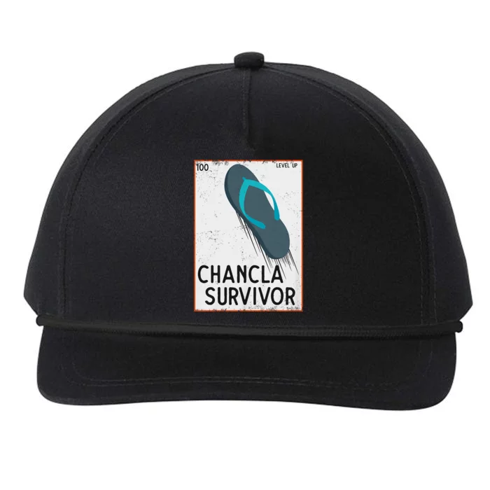 Chancla Survivor Funny Spanish Joke Snapback Five-Panel Rope Hat