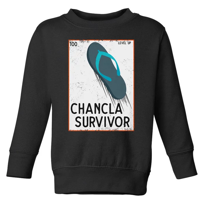 Chancla Survivor Funny Spanish Joke Toddler Sweatshirt