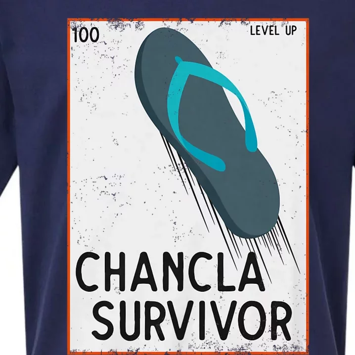 Chancla Survivor Funny Spanish Joke Sueded Cloud Jersey T-Shirt