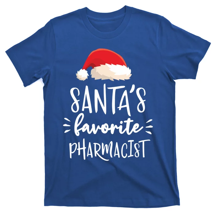 Christmas SantaS Favorite Pharmacist Pharmacy Gift Cool Gift T-Shirt