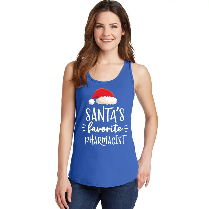 Christmas SantaS Favorite Pharmacist Pharmacy Gift Cool Gift Ladies Essential Tank