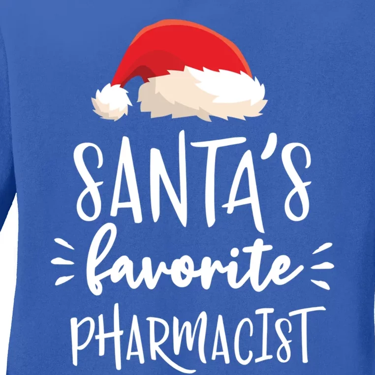 Christmas SantaS Favorite Pharmacist Pharmacy Gift Cool Gift Ladies Long Sleeve Shirt