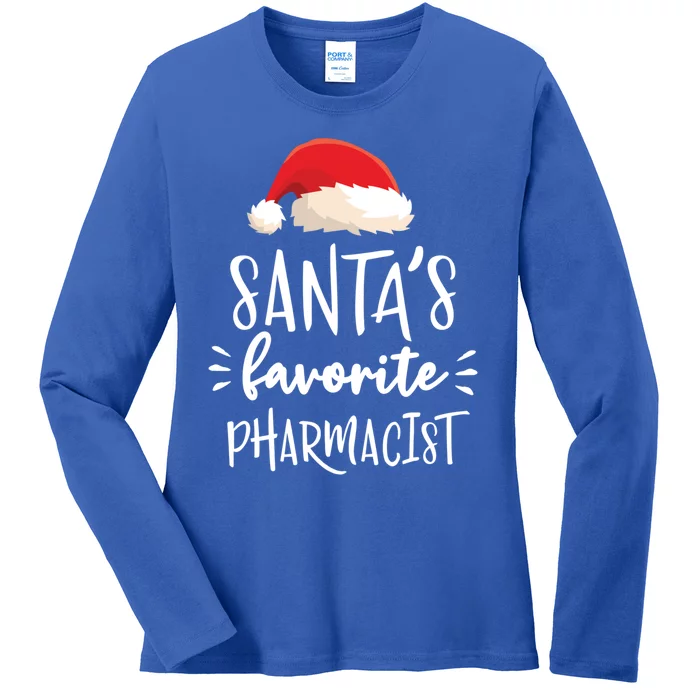 Christmas SantaS Favorite Pharmacist Pharmacy Gift Cool Gift Ladies Long Sleeve Shirt