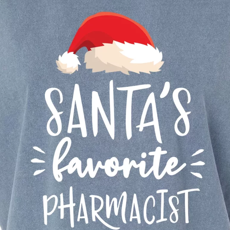 Christmas SantaS Favorite Pharmacist Pharmacy Gift Cool Gift Garment-Dyed Women's Muscle Tee