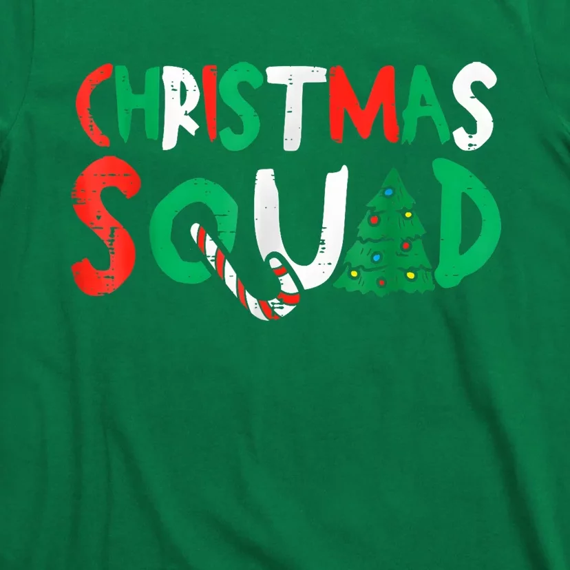 Christmas Squad Family Group Matching Shirts Funny Santa Elf T-Shirt