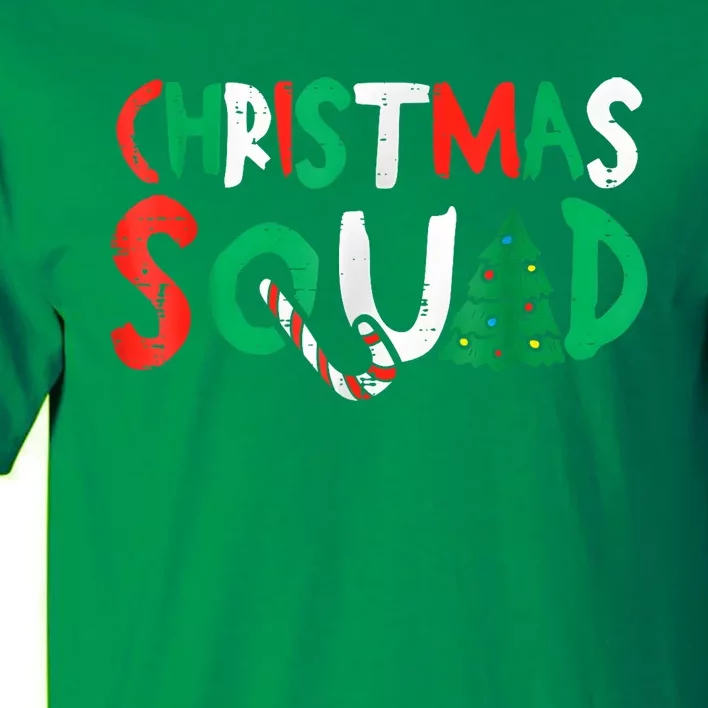 Christmas Squad Family Group Matching Shirts Funny Santa Elf Tall T-Shirt