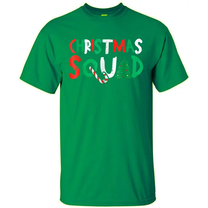 Christmas Squad Family Group Matching Shirts Funny Santa Elf Tall T-Shirt