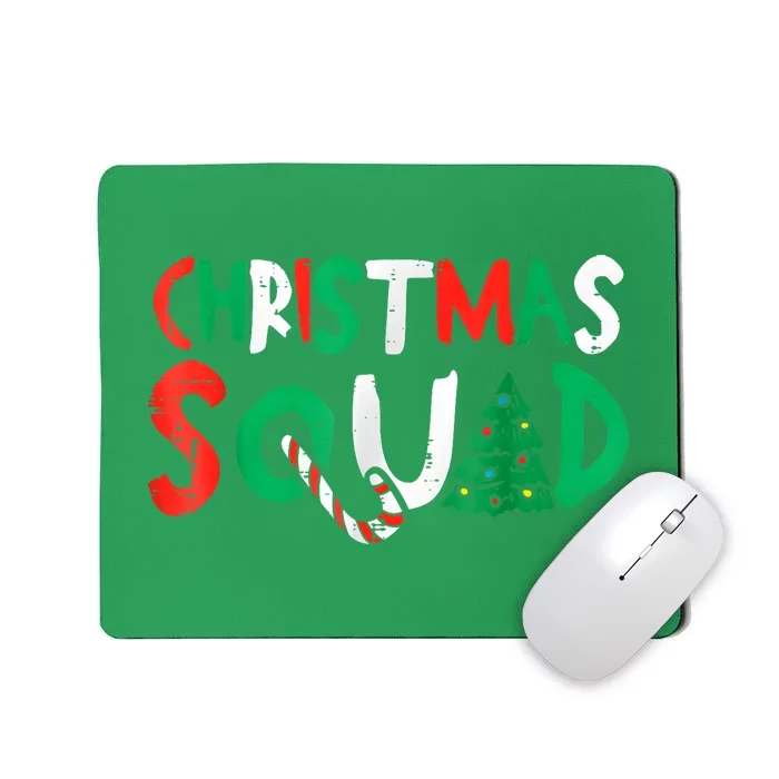 Christmas Squad Family Group Matching Shirts Funny Santa Elf Mousepad