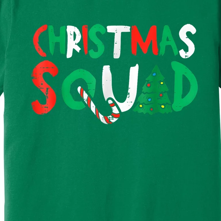 Christmas Squad Family Group Matching Shirts Funny Santa Elf Premium T-Shirt