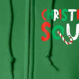 Christmas Squad Family Group Matching Shirts Funny Santa Elf Full Zip Hoodie