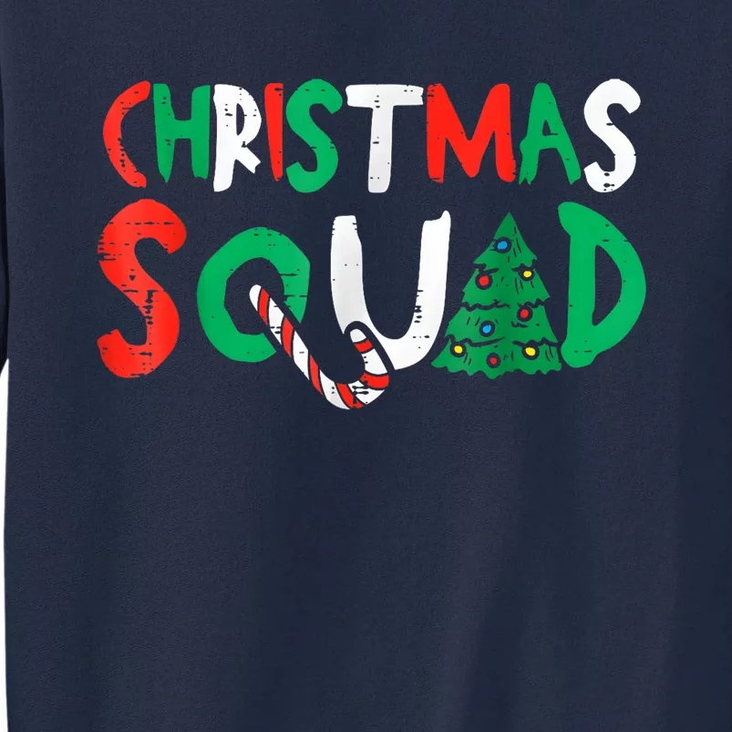 Christmas Squad Family Group Matching Shirts Funny Santa Elf Tall Sweatshirt