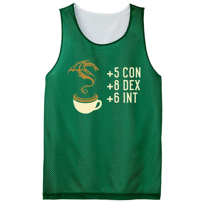 Coffee Stats For Roleplaying And Larping Tabletop Rpg Mesh Reversible Basketball Jersey Tank