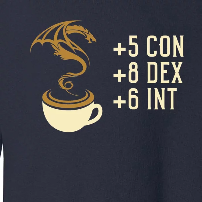 Coffee Stats For Roleplaying And Larping Tabletop Rpg Toddler Sweatshirt