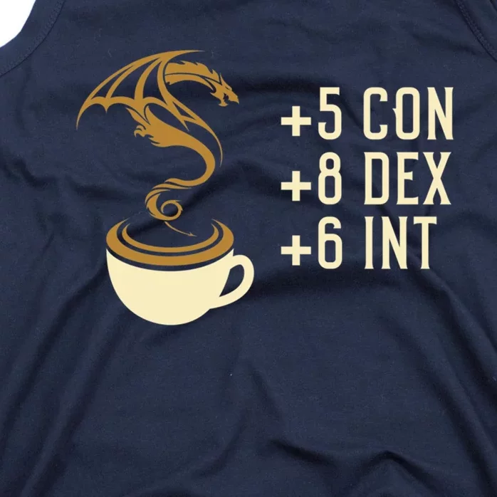 Coffee Stats For Roleplaying And Larping Tabletop Rpg Tank Top