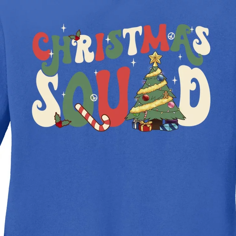 Christmas Squad Funny Xmas Tree Family Matching Pajamas Boys Gift Ladies Long Sleeve Shirt