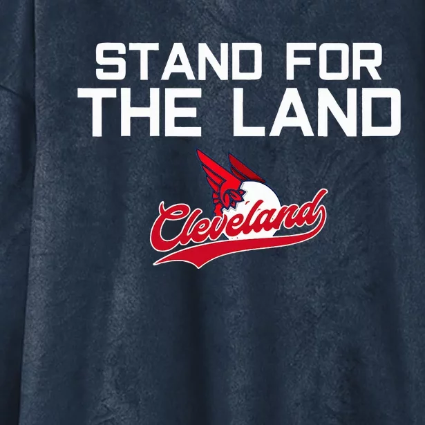 Cleveland Stand For The Land Hooded Wearable Blanket