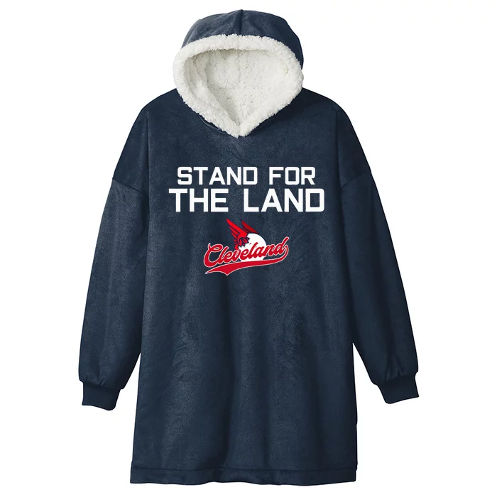 Cleveland Stand For The Land Hooded Wearable Blanket