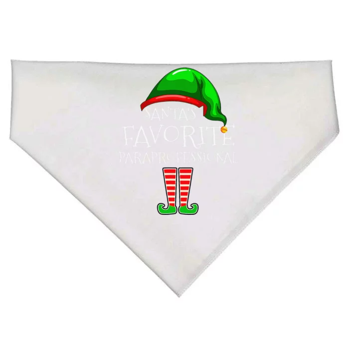 Christmas Santas Favorite Para Elf Xmas USA-Made Doggie Bandana