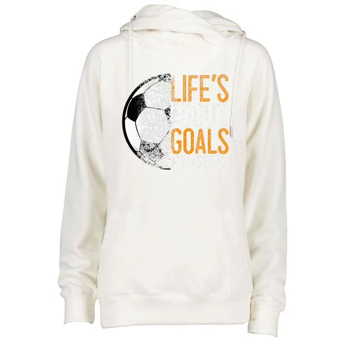 Cool Soccer For Soccer Lovers Player Football Goal Womens Funnel Neck Pullover Hood