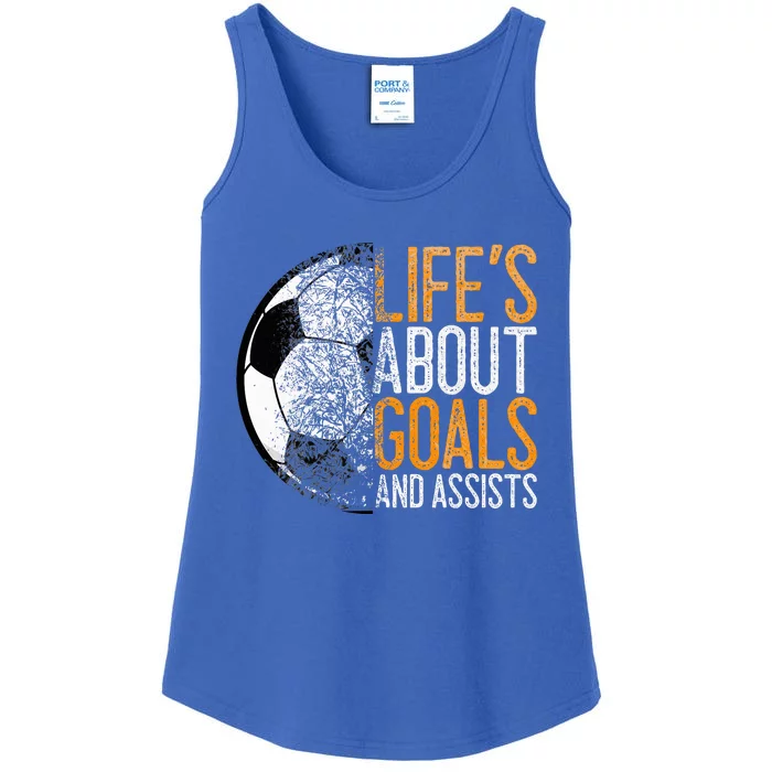 Cool Soccer For Soccer Lovers Player Football Goal Ladies Essential Tank