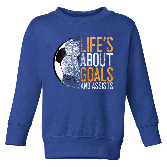 Cool Soccer For Soccer Lovers Player Football Goal Toddler Sweatshirt