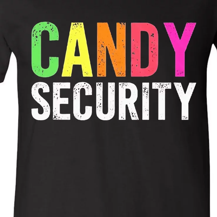 Candy Security Funny Halloween Costume Party V-Neck T-Shirt